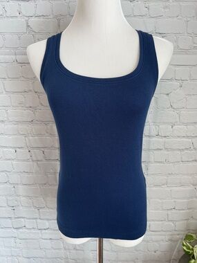 Classic Navy Ribbed Tank Top